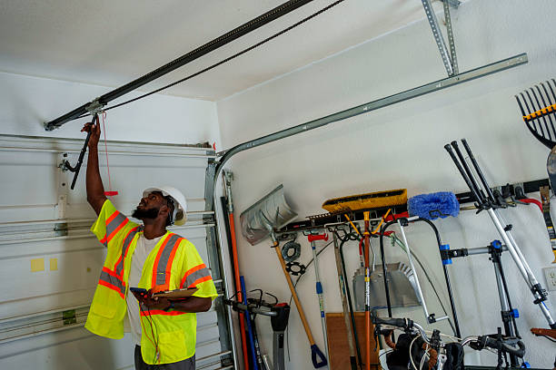 Professional Garage Door technician working in Martinsville, VA